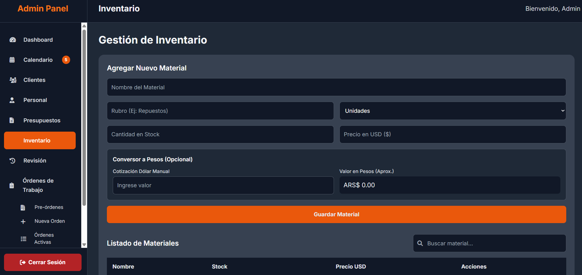 Gestión de Inventario